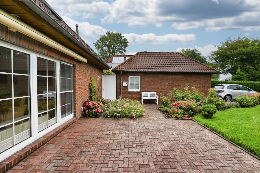 Seitenansicht des Hauses